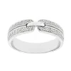 Bague femme alliance OR 750/1000 Blanc et diamants