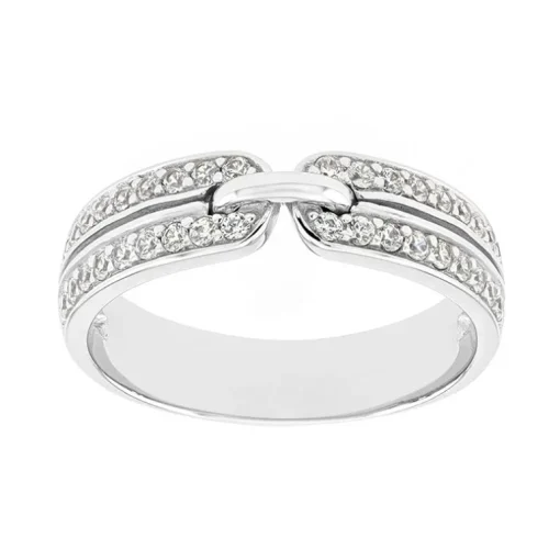 Bague femme alliance OR 750/1000 Blanc et diamants
