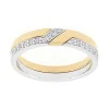 Bague Femme Alliance OR 750/1000 bicolore et diamants