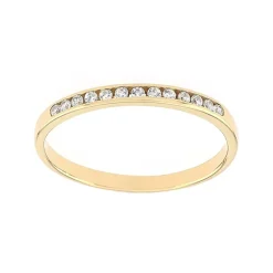 Bague Femme Alliance OR 375/1000 jaune et diamants