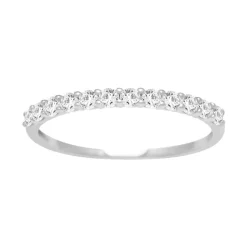 Bague Femme Alliance OR 375/1000 Blanc et Oxydes EDO09SA13GZ