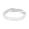Bague Femme Alliance OR 375/1000 blanc et diamants