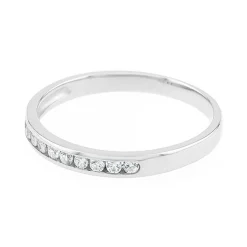 Bague Femme Alliance OR 750/1000 blanc et diamants