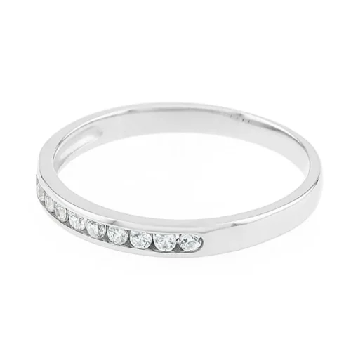 Bague Femme Alliance OR 750/1000 blanc et diamants