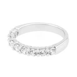 Bague Femme Alliance OR 750/1000 blanc et diamants