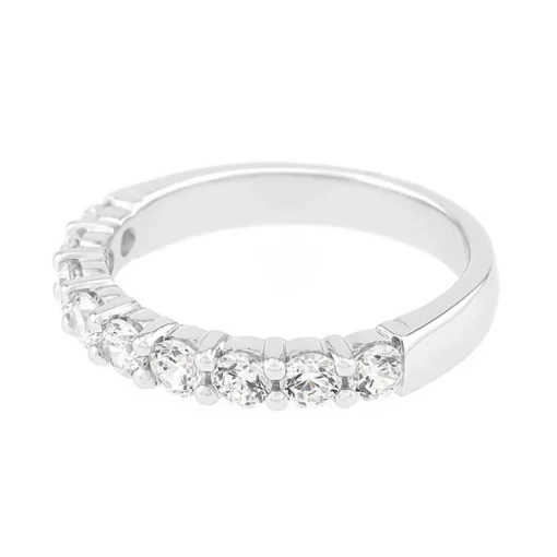 Bague Femme Alliance OR 750/1000 blanc et diamants