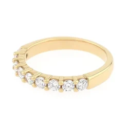 Bague Femme Alliance OR 750/1000 jaune et diamants
