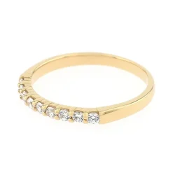 Bague Femme Alliance OR 750/1000 jaune et diamants
