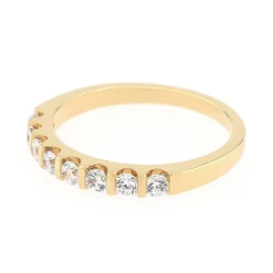 Bague Femme Alliance OR 750/1000 jaune et diamants