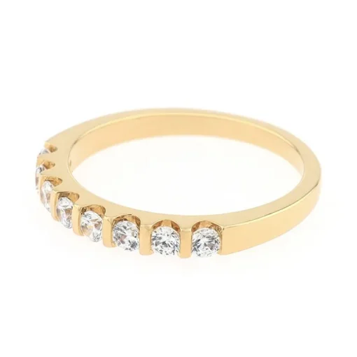 Bague Femme Alliance OR 750/1000 jaune et diamants
