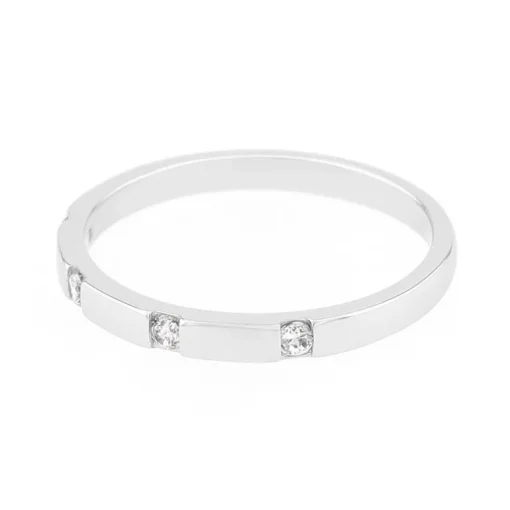 Bague Femme Alliance OR 750/1000 blanc et diamants
