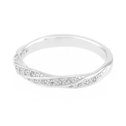 Bague Femme Alliance OR 750/1000 blanc et diamants