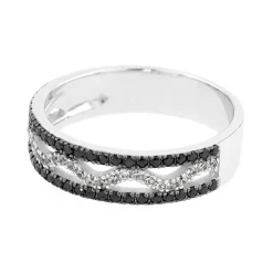 Bague Femme Alliance OR 750/1000 blanc et diamants