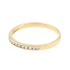 Bague Femme Alliance OR 375/1000 jaune et diamants