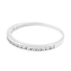 Bague Femme Alliance OR 375/1000 Blanc et Oxydes EDO09SC50GZ