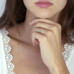 Bague Femme Alliance  OR 750/1000 bicolore et diamants