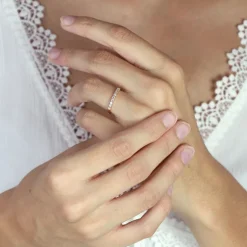 Bague Femme Alliance OR 750/1000 jaune et diamants