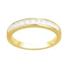 Bague Femme Alliance PLAQUE OR Jaune et Oxydes