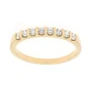 Bague Femme Alliance serti barrettes OR 750/1000 jaune et diamants