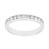 Bague Femme Alliance serti rail OR 750/1000 blanc et diamants