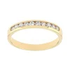 Bague Femme Alliance serti rail OR 750/1000 jaune et diamants