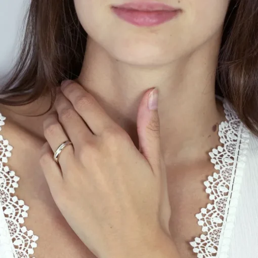 Bague Femme Alliance vague OR 750/1000 bicolore
