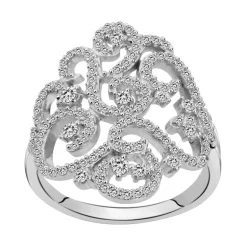bague femme arabesque EDORA ARGENT 925/1000 et Oxydes
