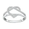 bague femme coeur EDORA ARGENT 925/1000 et Oxydes