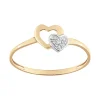 Bague Femme Coeur OR 375/1000 Bicolore et Diamant EDO0ZA564BB4