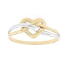 Bague femme coeur OR 375/1000 bicolore EDO09AJ93B