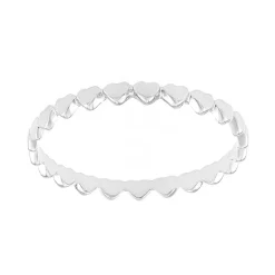 Bague Femme coeurs EDORA OR 375/1000 blanc EDO9K11299GR