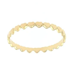 Bague Femme coeurs EDORA OR 375/1000 jaune