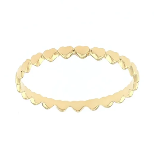 Bague Femme coeurs EDORA OR 375/1000 jaune