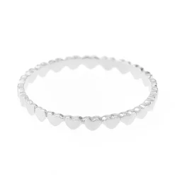 Bague Femme coeurs EDORA OR 375/1000 blanc EDO9K11299GR