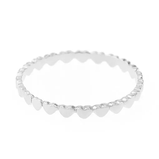 Bague Femme coeurs EDORA OR 375/1000 blanc EDO9K11299GR