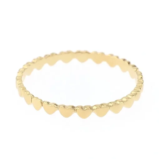 Bague Femme coeurs EDORA OR 375/1000 jaune
