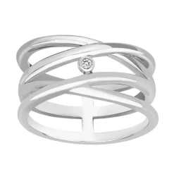 Bague Femme Croisée La Garçonne Harmonie Infinie ARGENT 925/1000 et Diamant 20100028