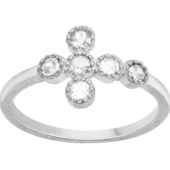 Bague Femme Croix EDORA ARGENT 925/1000 et Oxydes EDO60100031
