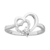 Bague Femme Cœurs ARGENT 925/1000 et Oxydes