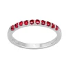 Bague Femme EDORA ARGENT 925/1000 et Spinelles Rouges EDO70100911