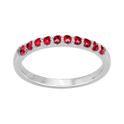 Bague Femme EDORA ARGENT 925/1000 et Spinelles Rouges EDO70100911