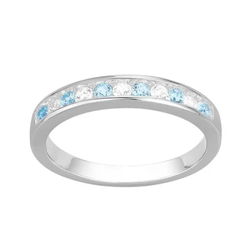 Bague Femme EDORA ARGENT 925/1000, Spinelles Bleues et Oxydes EDO70100863