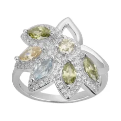 Bague Femme EDORA ARGENT 925/1000 et oxydes multi-couleurs