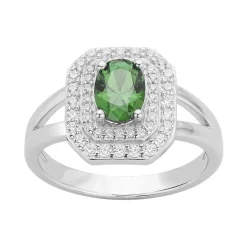 Bague Femme EDORA ARGENT 925/1000 et spinelle verte