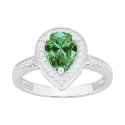 Bague Femme EDORA ARGENT 925/1000 et spinelle verte