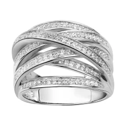 bague femme EDORA ARGENT 925/1000 et Oxydes