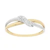 Bague Femme EDORA OR 375/1000 Bicolore Diamant