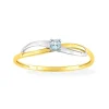 Bague Femme EDORA OR 375/1000 Bicolore Topaze