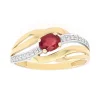 Bague Femme EDORA OR 375/1000 Bicolore Rubis Diamant EDO0012BRTB4