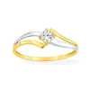 Bague Femme EDORA OR 375/1000 Bicolore Oxyde de Zirconium